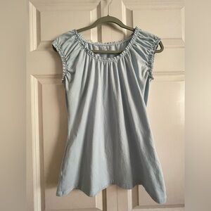 Ann Taylor LOFT tshirt, light blue, size medium.